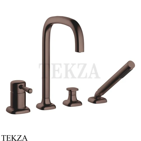 Dornbracht COYA Смеситель для ванны на 4 отверстия с гарнитуром 27632404-43, Dark Bronze сатинированный (PVD)