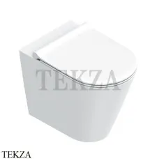 Catalano Zero Унитаз приставной без ободка, торнадо Silentech, сиденье микролифт 0114550021, белый матовый