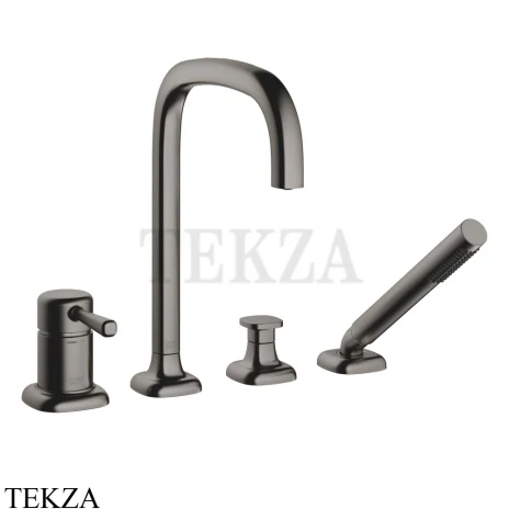 Dornbracht COYA Смеситель для ванны на 4 отверстия с гарнитуром 27632404-99, Dark Platinum matt