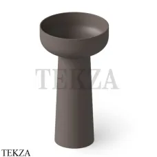 Dea Design Pedestal Basin Раковина напольная круглая Solid Surface DD2027 480 6, Grey Brown №6