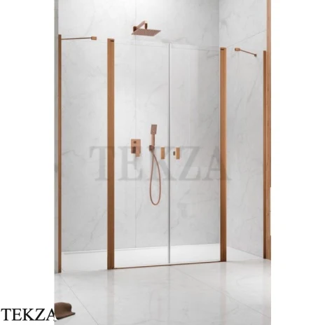 Radaway Nes DWD II Комплект неподвижных стенок душевой двери 97 см, 10041097-93-01, брашированная медь