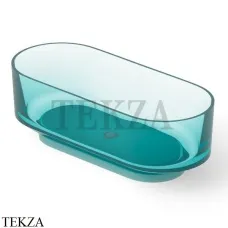 Dea Design Shadow Ванна отдельностоящая овальная 170x72 Glasstech DD8675 1700 R8, Lake Water Blue R8