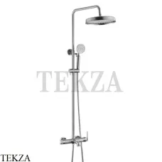 Boheme ETERNA Душевая стойка с изливом, верхний душ, гарнитур 178-NB, Nickel Brush