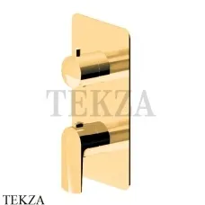 Newform Delta Zero Термостат для душа 2-3-4-5 потока, внешняя часть 69857E.61.020, PVD Glossy Gold