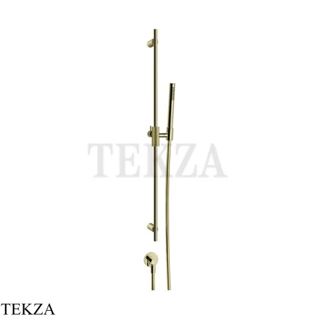 Gessi ANELLO Штанга в комплекте с душевой лейкой и выводом 63482-710, Brass PVD
