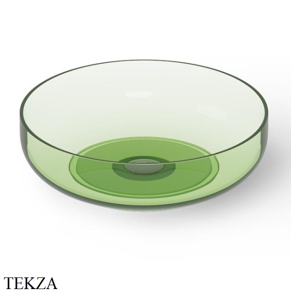 Dea Design Washbasins Раковина настольная D40 см Glasstech DD9101 400 R3, Emerald R3