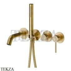 Newform XT Смеситель для ванны с гарнитуром, внешняя часть 4262E.59.097, PVD Br. Gold