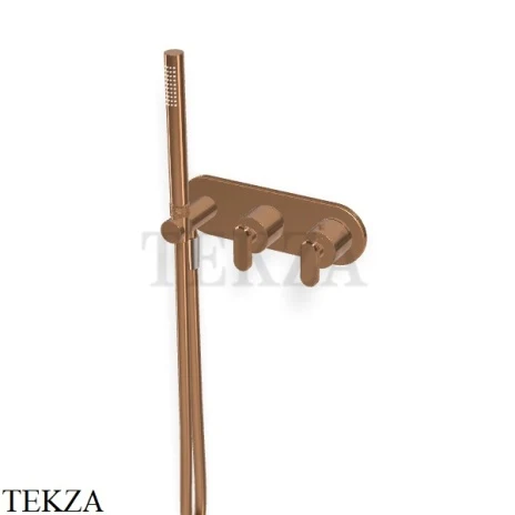 FIMA Carlo Frattini Park Line Термостат для душа, с гарнитуром, внешняя часть F1319WX3ZL, Amber Bronza