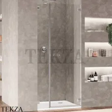 Duka gallery 3000 Дверь в нишу распашная с боковиной G0-TN1X R 122-162, петли справа, серебро матовое