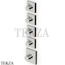 Zucchetti PAN Термостат для душа, 4 выхода, внешняя часть ZP8662.C8, nickel глянец