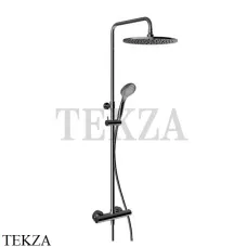 Gessi MINIMALISTIC Душевая колонна, термостат, гарнитур, верхний душ D30 см 35177-706, Black Metal PVD
