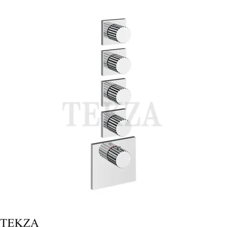 Gessi Incastri Термостат для душа 4 потока, внешняя часть 75308-031, хром глянец