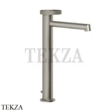 Gessi ANELLO Смеситель для раковины высокий, длинный,  с донным клапаном 63305-149, Finox Brushed Nickel