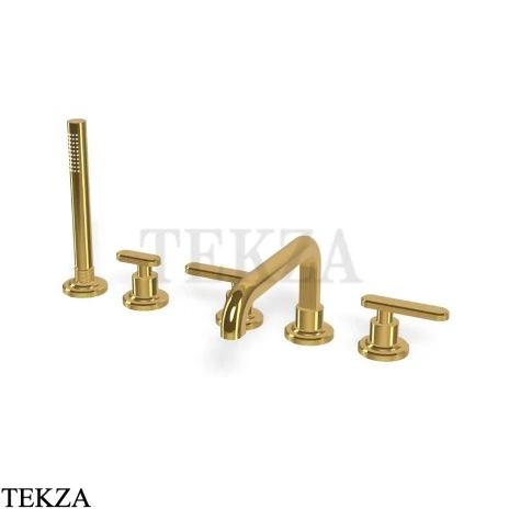 FIMA Carlo Frattini Park Line Смеситель для ванны на борт с гарнитуром F1324OR, gold