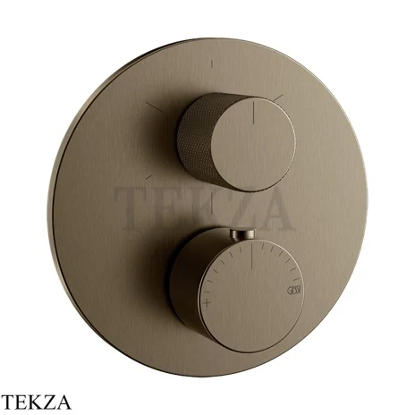 Gessi ANELLO Термостат для душа, 3 потока, внешняя часть 63137-761, Coffee Bronze Br. PVD