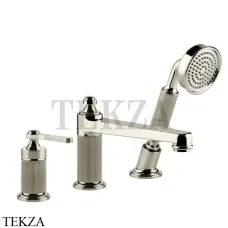 Gessi VENTI20 Смеситель на борт ванны, с гарнитуром 65037-720, Nickel PVD