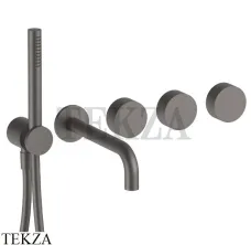 Fantini AF/21 Смеситель для ванны, с гарнитуром, внешняя часть 27P5A819B, Matt Gun Metal PVD