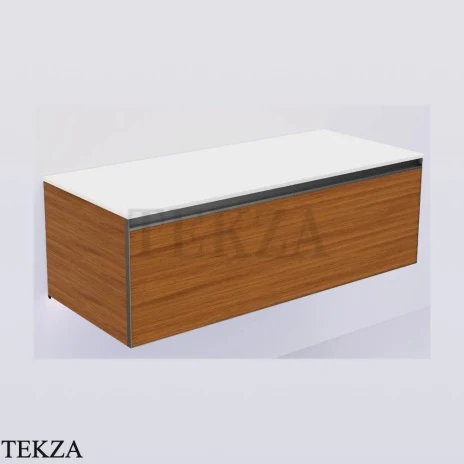 ARMADI ART QUATRO Тумба под раковину 120 см с внутренней подсветкой 790-M1-120-W-A-LED, WHITE (белый), профиль ANTHRACITE (антрацит)