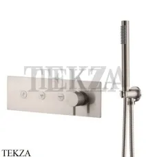Boheme FUSION Смеситель для душа, 3 потока, с гарнитуром 130-SYS-NB, Nikel Brush