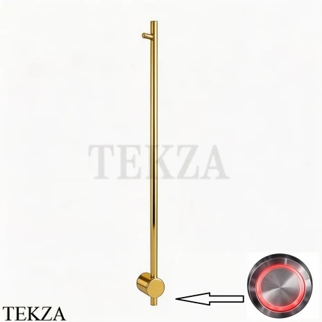 BRONER BRUNO H Электрический полотенцесушитель 100 с кнопкой, BR.007.100.0000.G, золото глянец