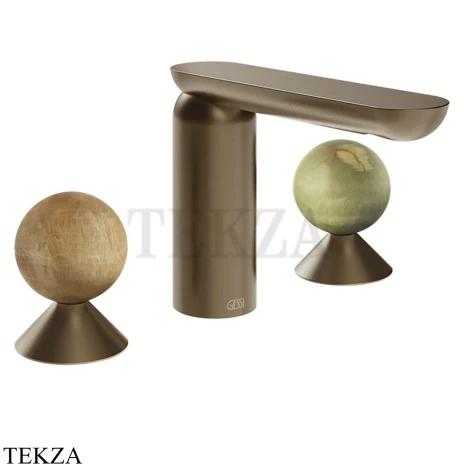 Gessi Perle Смеситель для раковины на 3 отв., без гарнитура 74355-761, бронза Coffee