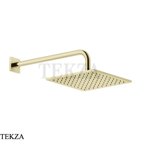 Gessi RILIEVO Верхняя душевая лейка с кронштейном 59158-710, Brass PVD