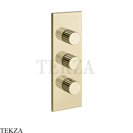 Gessi Incastri Термостат для душа 2 потока, внешняя часть 75314-710, шампань глянец
