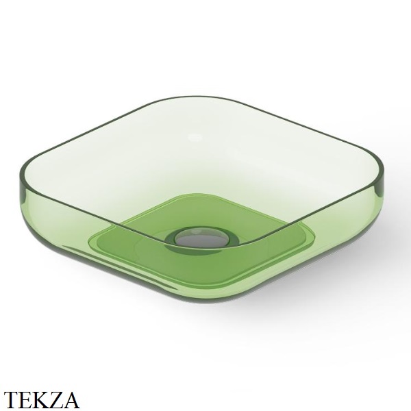Dea Design Washbasins Раковина настольная 40х40 Glasstech DD9102 400 R3, Emerald R3