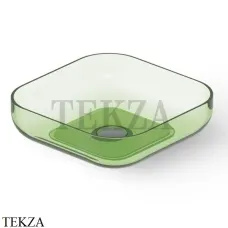 Dea Design Washbasins Раковина настольная 40х40 Glasstech DD9102 400 R3, Emerald R3