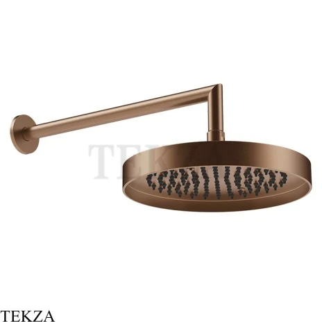 Gessi Incastri Верхняя лейка D25 с кронштейном из стены 63045-708, медь Brushed