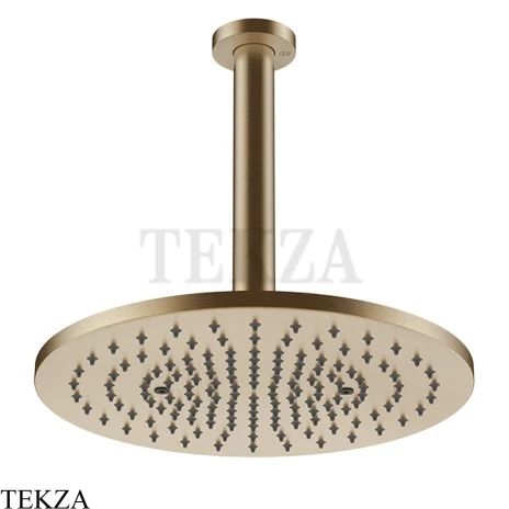 Gessi 316 SHOWER Верхняя душевая лейка D30 с креплением 54146-726, Warm Steel Brushed PVD