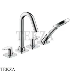 Axor Citterio M Смеситель для ванны на 4 отверстия, внешняя часть 34444000, хром глянец