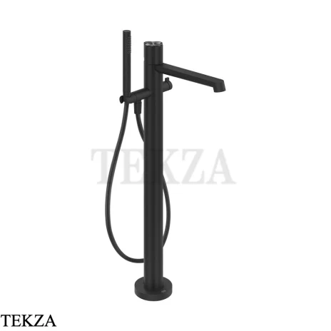 Gessi Ludovica Смеситель для ванны напольный, с гарнитуром 76228-299, черный матовый