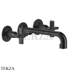Gessi INCISO+ Смеситель для раковины на три отверстия, внешняя часть 58190-299, Black XL