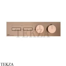 Gessi HI-FI Термостатический смеситель на 2 потока, внешняя часть 63012-030, Copper PVD