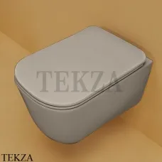 Kerasan Tribeca Унитаз подвесной без ободка, сиденье микролифт 511481, Nocciola