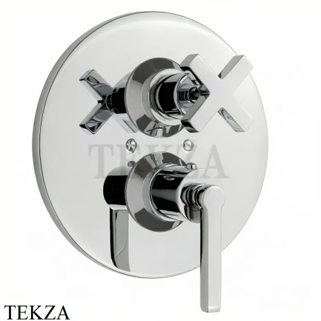 Nicolazzi Monte Croce Термостат для душа, 1-2 потока, внешняя часть, 4909EXTCR27, хром глянец