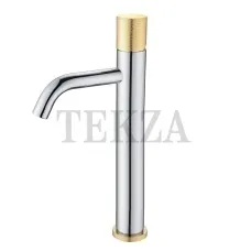 Boheme Stick Смеситель для раковины высокий Stick 122-CRG.2 Chrome TOUCH Gold