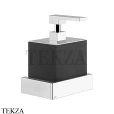 GESSI Rettangolo Дозатор для жидкого мыла или лосьона, черный 20814-031, хром глянец