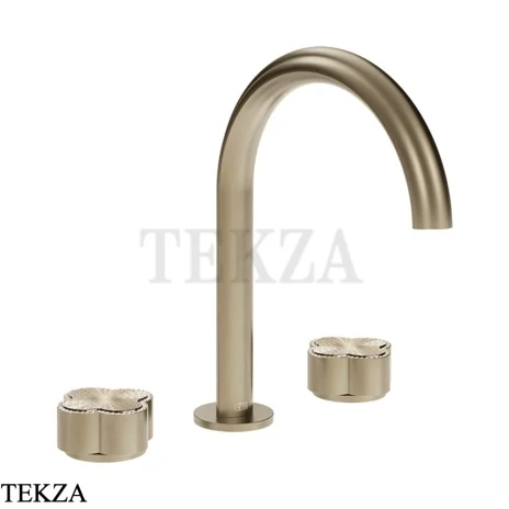 Gessi Ludovica Смеситель для раковины crystals, без гарнитуры 76314-149, нерж. сталь Brush / никель Brushed