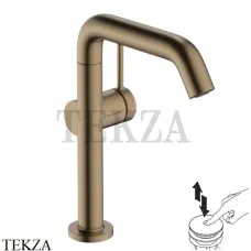Hansgrohe Tecturis S Смеситель для раковины 210 CoolStart, с донным клапаном 73360140, Brushed Bronze