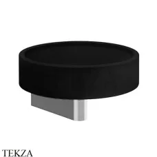 Gessi Origini Мыльница настенная с держателем, черная 66402-031, хром глянец