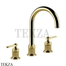 Gessi VENTI20 Смеситель для раковины зонтичный, с донным клапаном 65015-246, Gold PVD