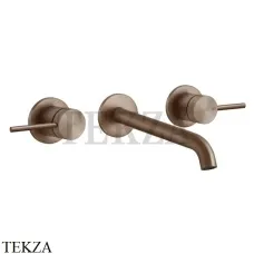 Gessi 316 INTRECCIO Смеситель для раковины, длинный, внешняя часть 54194-708, Copper Brushed