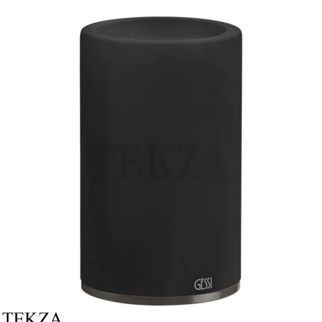 Gessi 316 ACCESSORIES Стакан для зубных щеток настольный, композит черный 54732-707, Black Metal Brushed PVD