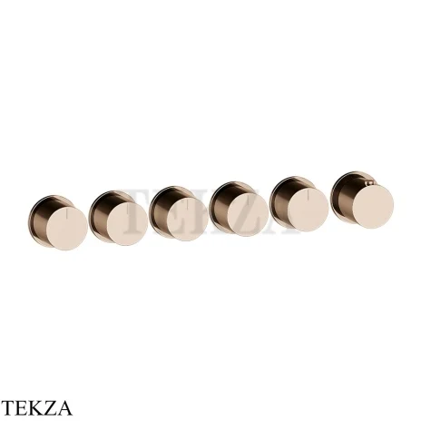 Gessi Habito Bath-shower Термостат на 5 потоков, внешняя часть 63440-030, Copper PVD
