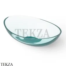 Dea Design Washbasins Раковина настольная овальная Glasstech DD9039 420 R8, Lake Water Blue R8