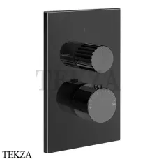Gessi Incastri Термостат для душа 2 потока, внешняя часть 75135-706, Black Metal PVD