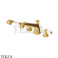 Zucchetti Agora Classic Смеситель на борт ванны с гарнитуром ZAM486.C41, brushed gold