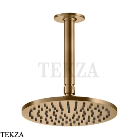 Gessi INCISO SHOWER Верхняя душевая лейка с кронштейном под размер 58150-726, Warm Steel Br. PVD